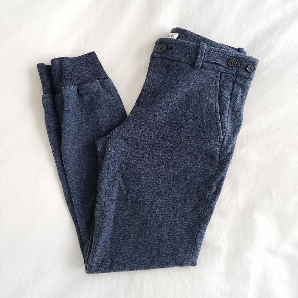 Vince Womens Mid Rise Tapered Leg Knit Jogger Sweatpants Heather Blue Size 2